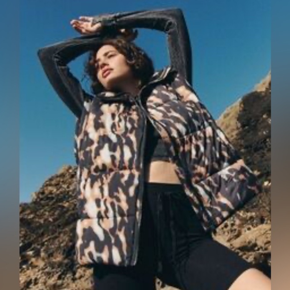 FP Movement In A Bubble Printed Puffer Vest NEW
